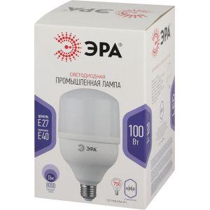 Изображение Лампа светодиодная высокомощная STD LED POWER T160-100W-6500-E27/E40 100Вт T160 колокол 6500К нейтр. бел. E27/E40 (переходник в компл.) 8000лм Эра Б0032090