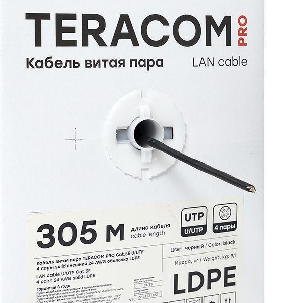 Изображение Кабель витая пара U/UTP кат.5E 4 пары 24 AWG solid внешн. LDPE черн. TERACOM PRO EKF TRP-5EUTP-04PE-BK-OUT3