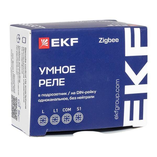 Изображение Реле умное в подрозетник 1-канальное Zigbee Connect Select без нейтрали EKF ssh-1g-zb-nn