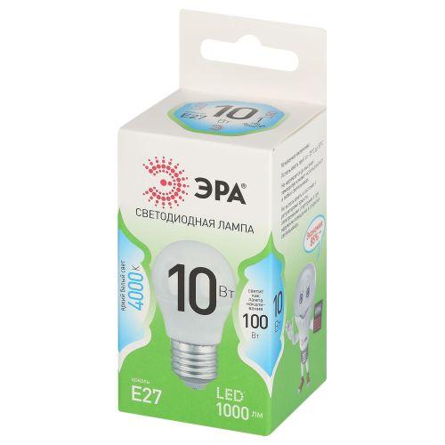 Изображение Лампа светодиодная GREEN LINE P45-10W-840-E27 GL 10Вт шар 4000К яркий свет бел. E27 Эра Б0067040