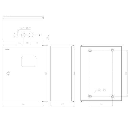Изображение Корпус металлический ЩУ 3-1-0 76 У1 395x310x155 IP54 NO_SIMPLE_STM_SHU-3/1-0 ЭРА Б0046704
