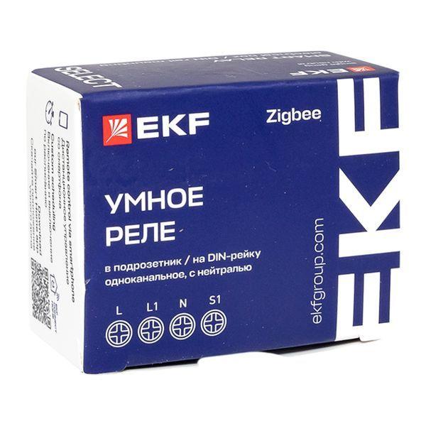 Изображение Реле умное в подрозетник 1-канальное Zigbee Connect Select с нейтралью EKF ssh-1g-zb