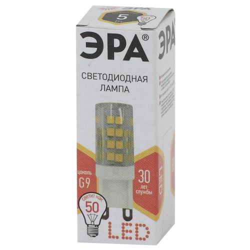 Изображение Лампа светодиодная JCD-5w-220V-corn ceramics-827-G9 400лм ЭРА Б0027863