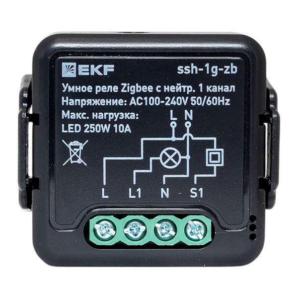 Изображение Реле умное в подрозетник 1-канальное Zigbee Connect Select с нейтралью EKF ssh-1g-zb