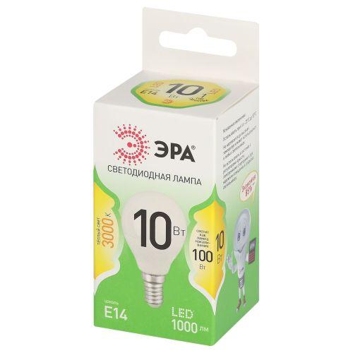 Изображение Лампа светодиодная GREEN LINE P45-10W-830-E14 GL 10Вт шар 3000К свет тепл. E14 Эра Б0067065