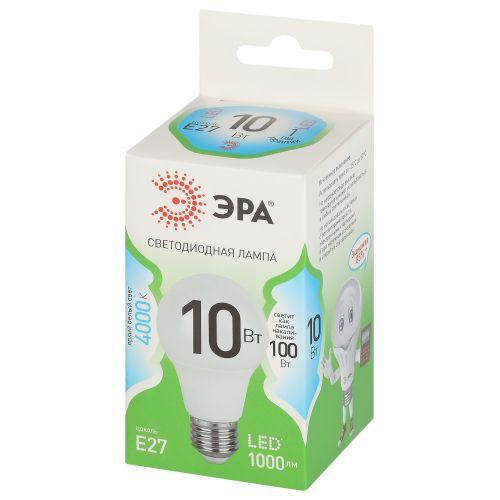 Изображение Лампа светодиодная GREEN LINE A60-10W-840-E27 GL 10Вт груша 4000К яркий свет бел. E27 Эра Б0067135