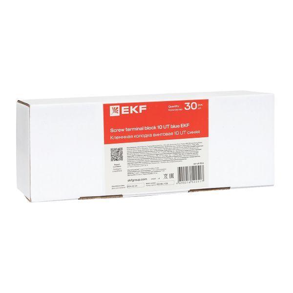 Изображение Колодка клеммная винтовая 10 UT син. EKF scr-ut-10-b