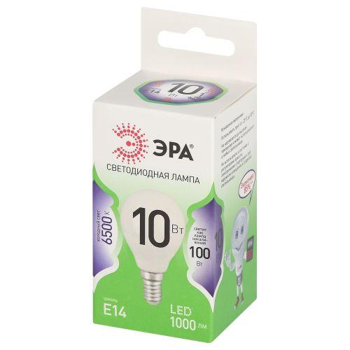 Изображение Лампа светодиодная GREEN LINE P45-10W-865-E14 GL 10Вт шар 6500К свет холод. E14 Эра Б0067033