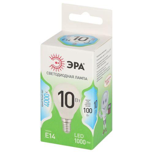 Изображение Лампа светодиодная GREEN LINE P45-10W-840-E14 GL 10Вт шар 4000К яркий свет бел. E14 Эра Б0067021