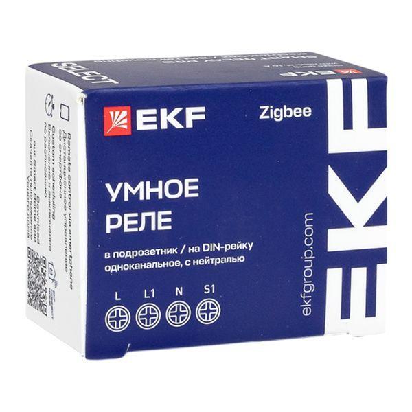 Изображение Реле умное в подрозетник 1-канальное Zigbee Connect Select 16А с нейтралью EKF PRO ssh-1g-zb-pro