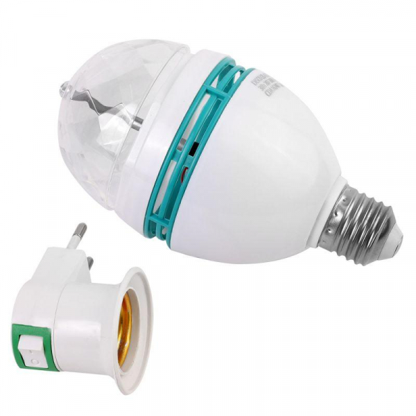 Изображение Лампа светодиодная DISCO 3Вт Е27 RGB 220-240В LED-A75DIS-3W-E27 Ergolux 14541