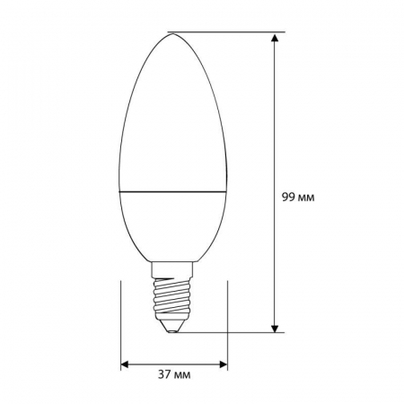 Изображение Лампа светодиодная Свеча 10Вт E14 4500К 220-240В ПРОМО LED-C35-10W-E14-4K Ergolux 14545