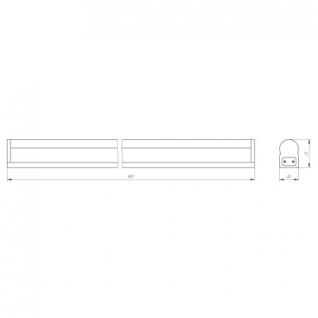 Изображение Светильник светодиодный LLED-01-12W-6500-W 12Вт 6500K L872мм линейный с выключателем Эра Б0019780