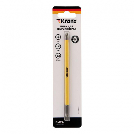 Изображение Бита для шуруповерта PH2х150мм (уп.1шт) Kranz KR-92-0411-1