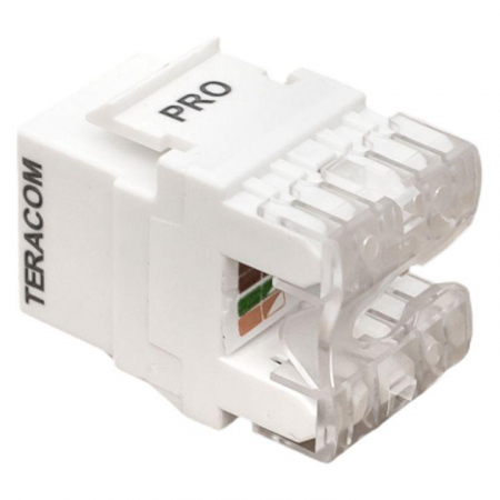 Изображение Модуль Keystone RJ45 кат.6 неэкранир. 110 IDC 180град. бел. TERACOM PRO EKF TRP-KSTN-180D-6UTP-WH