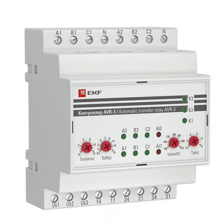 Изображение Контроллер АВР на 2 ввода с секционированием AVR-3 PROxima EKF rel-avr-3