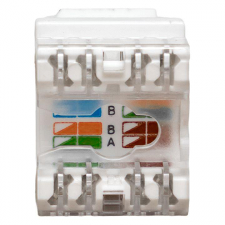 Изображение Модуль Keystone RJ45 кат.6 неэкранир. 110 IDC 180град. бел. TERACOM PRO EKF TRP-KSTN-180D-6UTP-WH