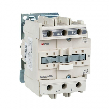 Изображение Контактор КМЭ 80А кат. 220В AC 1НО+1НЗ EKF ctr-s-80-220