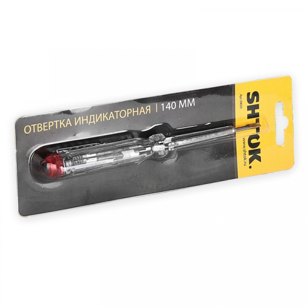 Изображение Отвертка-индикатор 140мм (09050) SHTOK 376315
