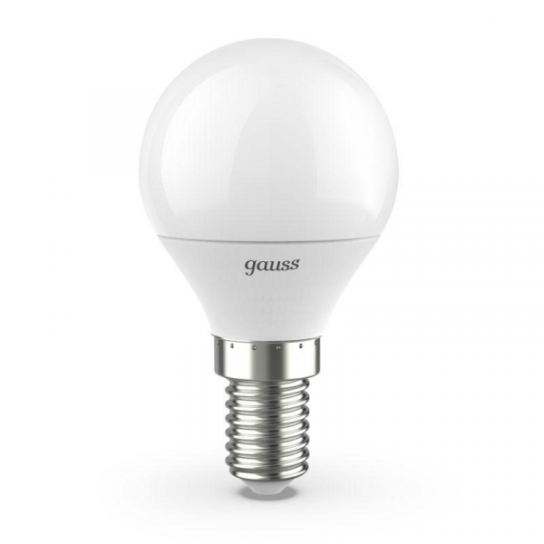 Изображение Лампа светодиодная Black 6.5Вт P45 шар 4100К нейтр. бел. E14 550лм GAUSS 105101207