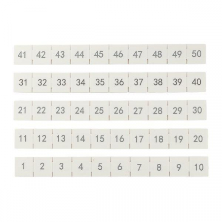 Изображение Маркировка для клемм 10/16/35/90 UT 1-50 (уп.100шт) EKF scr-ut-mrk-10-90-1-50