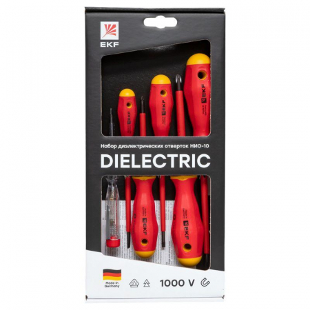 Изображение Набор диэлектрических отверток НИО-10 Professional EKF ndo-10