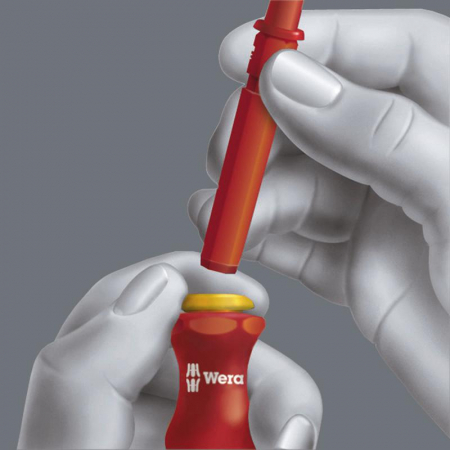 Изображение Набор насадок Kraftform Kompakt VDE 17 Universal 1 с 2 отвертками-битодержателями 17 пр. Wera WE-059030