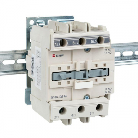 Изображение Контактор КМЭ 80А кат. 220В AC 1НО+1НЗ EKF ctr-s-80-220