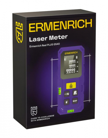 Изображение Рулетка лазерная Reel PLUS GS40 фиолет. Ermenrich 86257