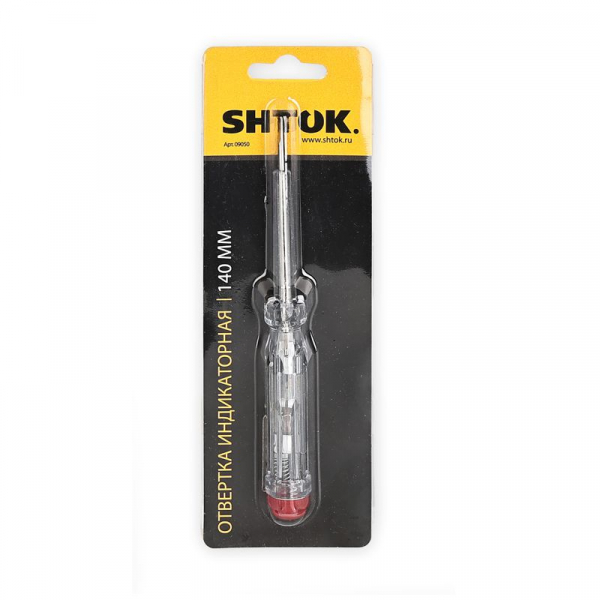 Изображение Отвертка-индикатор 140мм (09050) SHTOK 376315