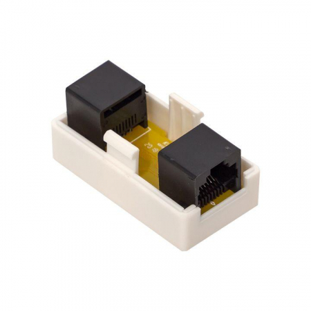 Изображение Адаптер проходной RJ45-RJ45 кат.5E неэкранир. TERACOM бел. EKF TRC-INLC-2RJ45-5EUTP-WH