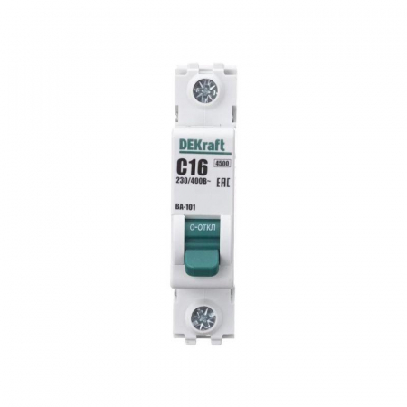 Изображение Выключатель автоматический модульный 1п C 16А 4.5кА ВА-101 DEKraft 11054DEK