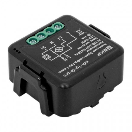 Изображение Реле умное в подрозетник 1-канальное Zigbee Connect Select 16А с нейтралью EKF PRO ssh-1g-zb-pro