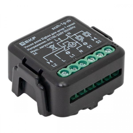 Изображение Реле умное для штор в подрозетник 1-канальное Zigbee Connect Select EKF scsh-1g-zb