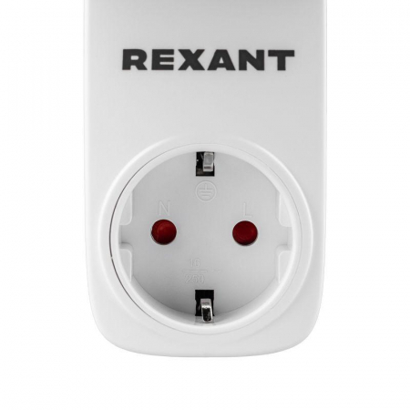 Изображение Реле напряжения «вилка-розетка» с дисплеем 16А Rexant 10-6040