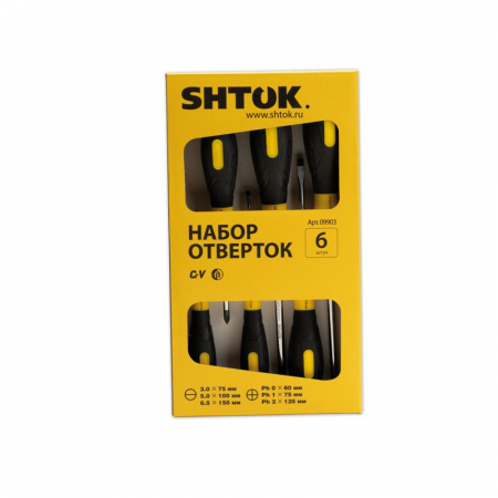 Изображение Набор отверток картон (6 предметов) (09903) SHTOK 376358