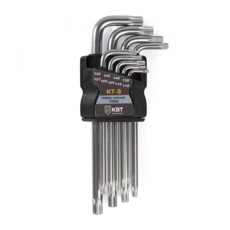 Изображение Набор ключей TORX КТ-9 (Т10-Т50) КВТ 79202