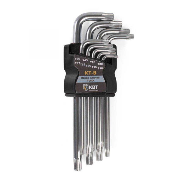 Изображение Набор ключей TORX КТ-9 (Т10-Т50) КВТ 79202