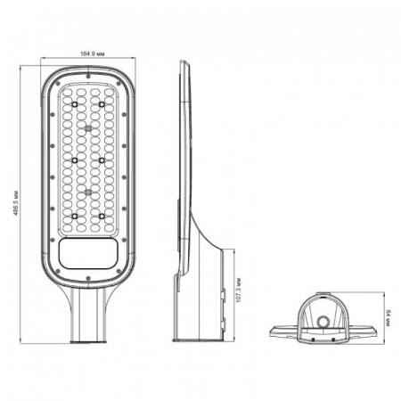 Изображение Светильник уличный 100 Вт THL-1010 Ultraflash 14965