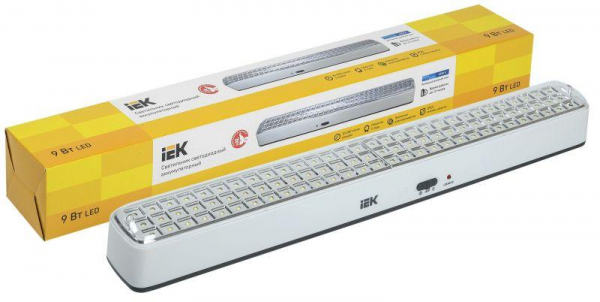Изображение Светильник ДБА 3927 аккумулятор 15ч 9Вт IEK LDBA0-3927-90-K01