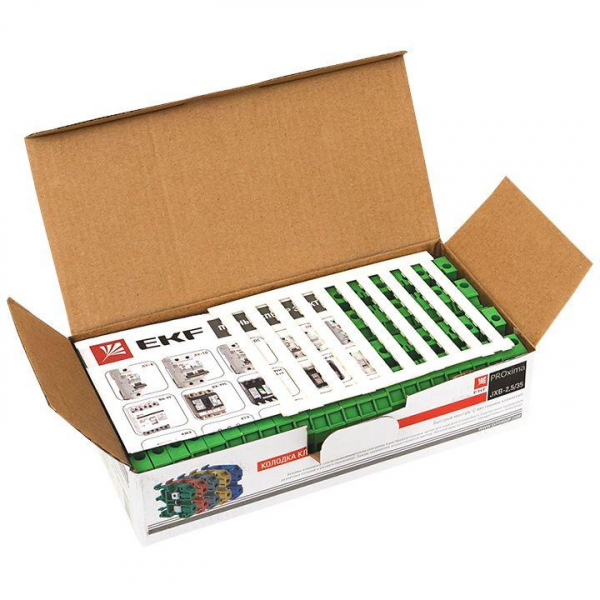 Изображение Колодка клеммная JXB-2.5/35 (25а) зел. EKF plc-jxb-2.5/35gn