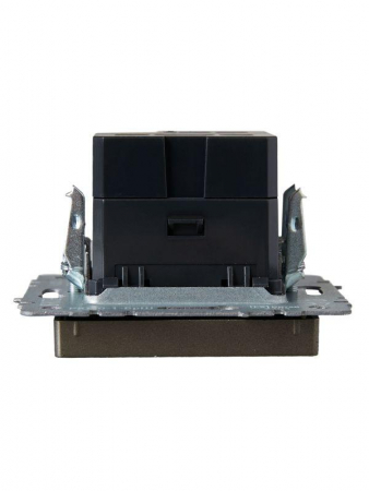 Изображение Розетка BRITE USB A+A 3.1А РЮ10-1-БрШ механизм шампань IEK BR-U21-D31-K37