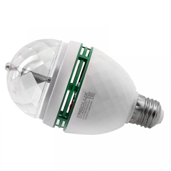 Изображение Лампа светодиодная DISCO 3Вт Е27 RGB 220-240В LED-A75DIS-3W-E27 Ergolux 14541