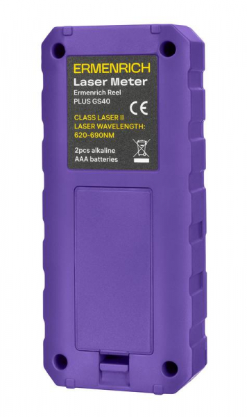 Изображение Рулетка лазерная Reel PLUS GS40 фиолет. Ermenrich 86257
