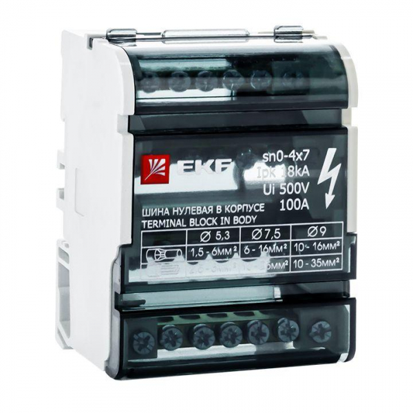 Изображение Шина нулевая в корпусе 4х7 EKF sn0-4x7