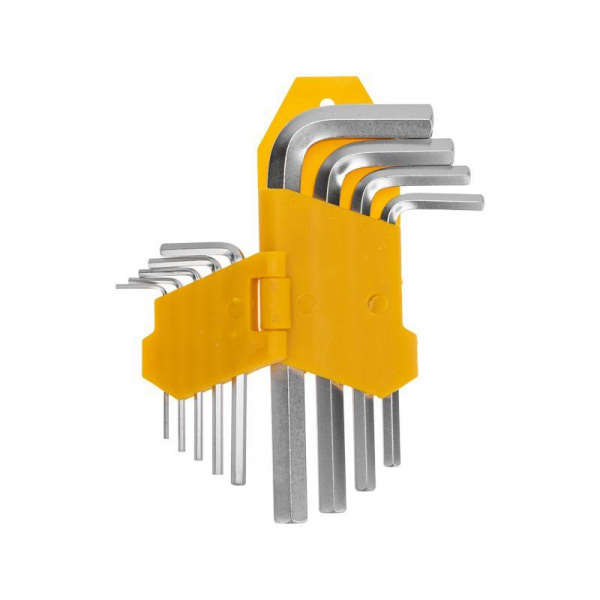 Изображение Набор ключей имбусовых HEX 1.5-10мм CrV 9шт Kranz KR-12-5215