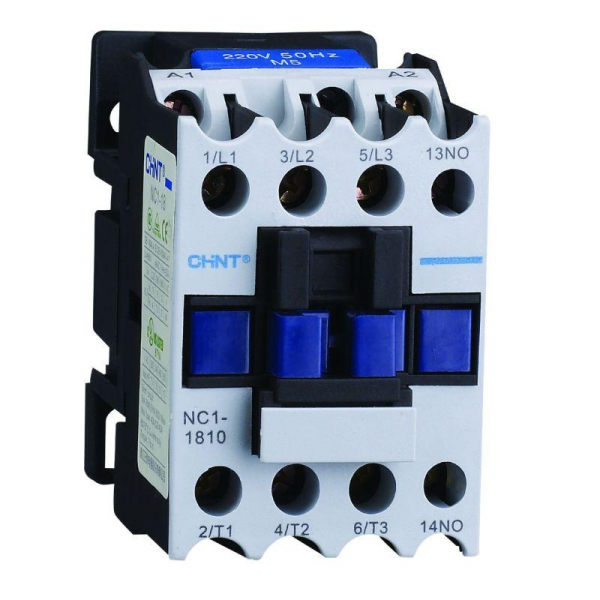 Изображение Контактор NC1-1810 18А кат. 400В AC 1НО AC-3 (R) CHINT 221560