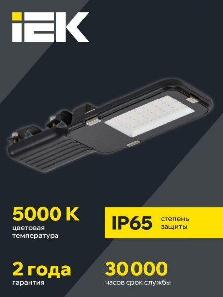 Изображение Светильник светодиодный ДКУ 1013-50Д 5000К IP65 уличный консольный IEK LDKU1-1013-050-5000-K03