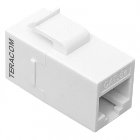 Изображение Адаптер проходной Keystone RJ45-RJ45 кат.5E неэкранир. TERACOM бел. EKF TRC-INLC-KSTN-5EUTP-WH