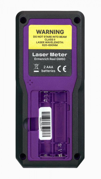 Изображение Рулетка лазерная Reel PRO GM60 фиолет. Ermenrich 84645